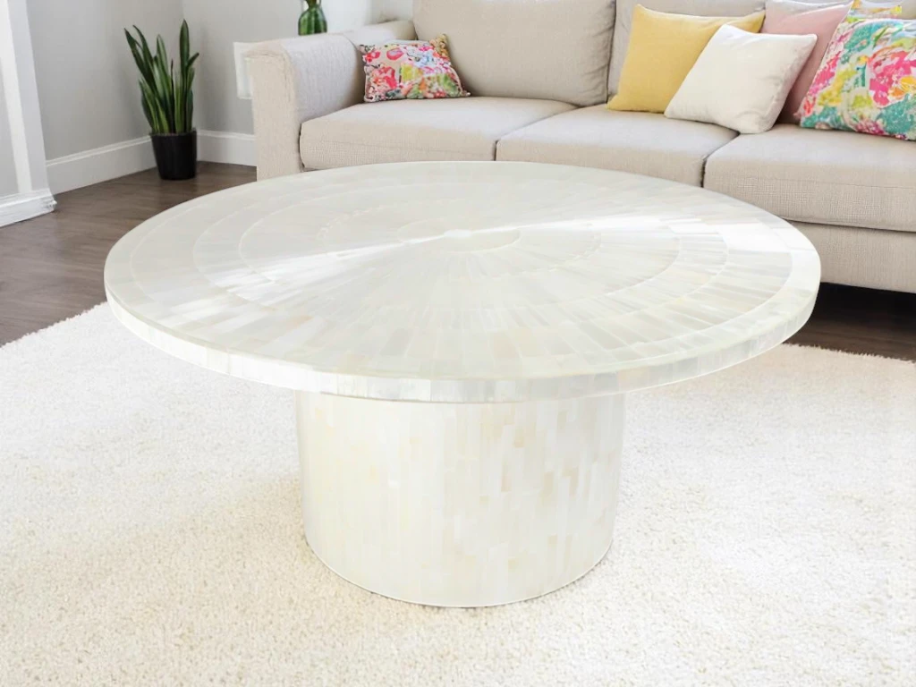 Selenite Round Counter Height Coffee Table